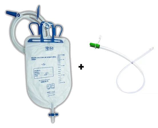Bolsa coletora de urina 2000 mL + sonda